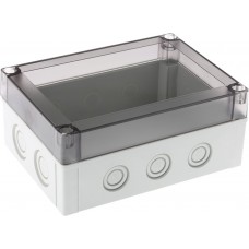 PCM 150/75 T ENCLOSURE, Enclosure MNX 130x180x75mm Light Grey / Smoked Grey Polycarbonate IP67