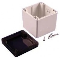 1554EE2GYSL, Enclosures, Boxes, & Cases General Enclosure - Grey/Smoke Lid - 3.5 x 3.5 x 3.5in - Polycarbonate - N4X