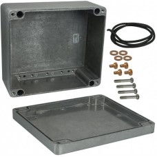 1590Z231, Enclosures, Boxes, & Cases HeavyDutyAlum/wMount 9.05x3.7x7.9"Natural