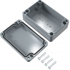 01061003, Aluminium Standard Series Grey Die Cast Aluminium Enclosure, IP66, IK09, Grey Lid, 98 x 64 x 34mm