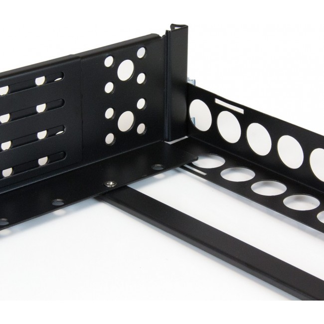 UNIRAILS2U, Metal, Steel Rack Mount 16.500" L x 18.900" W x 3.500" H (419.10mm x 480.06mm x 88.90mm) Black