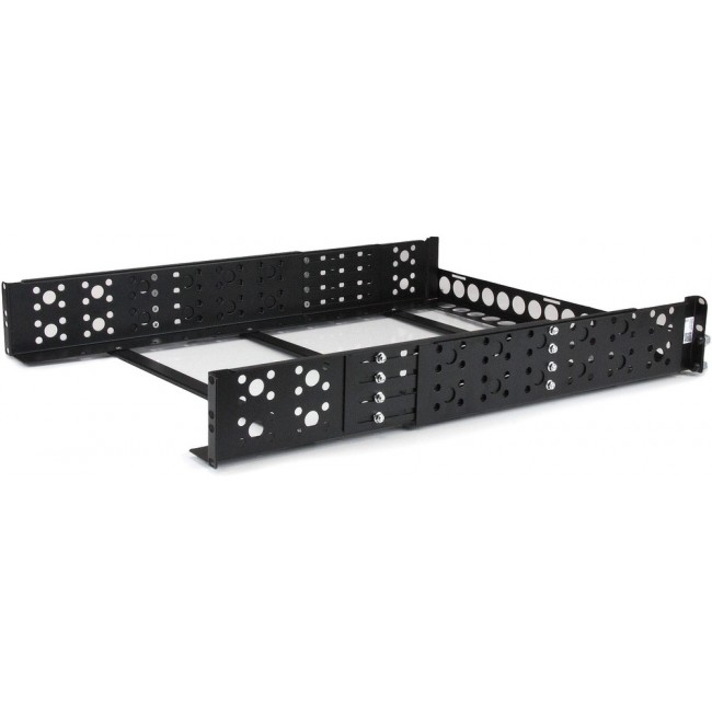 UNIRAILS2U, Metal, Steel Rack Mount 16.500" L x 18.900" W x 3.500" H (419.10mm x 480.06mm x 88.90mm) Black