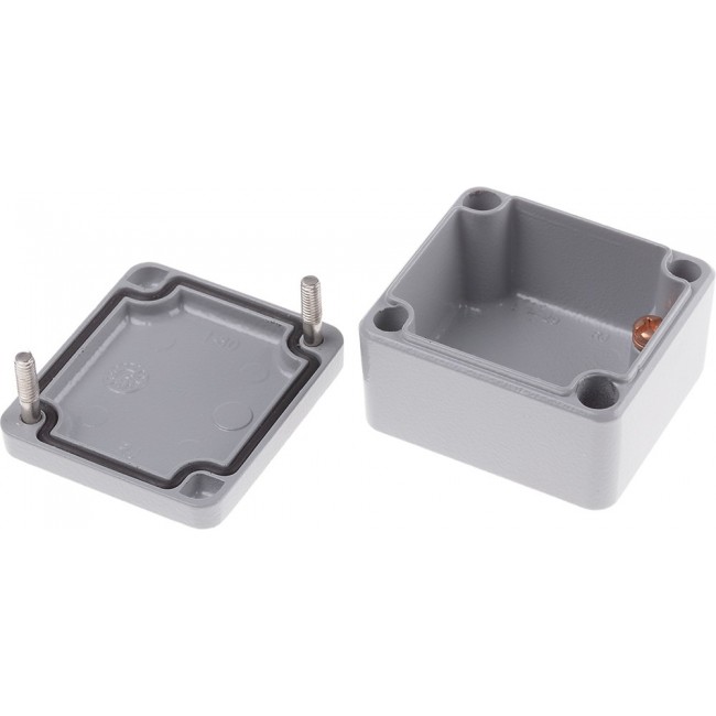 Grey Die Cast Aluminium Enclosure, IP66, Grey Lid, 50 x 45 x 30mm