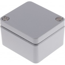 Grey Die Cast Aluminium Enclosure, IP66, Grey Lid, 50 x 45 x 30mm