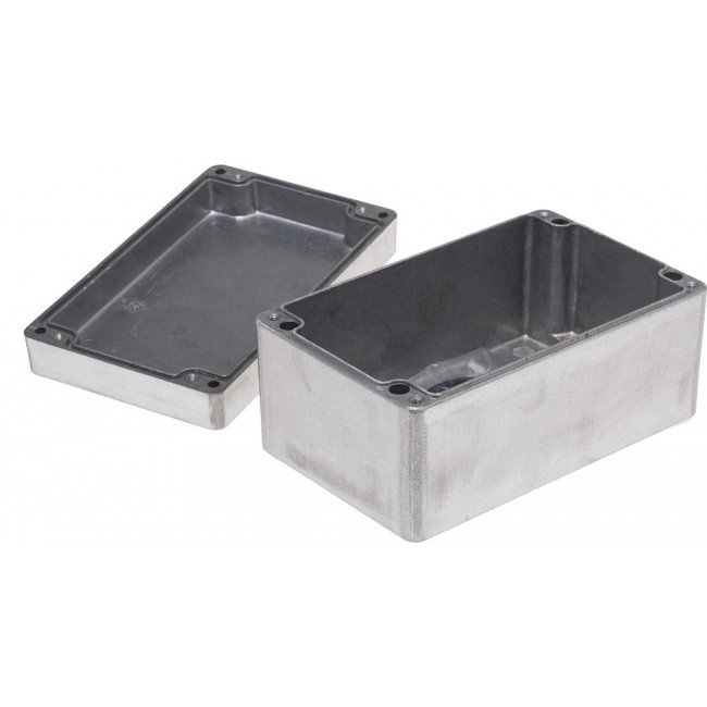 Silver Die Cast Aluminium Enclosure, IP66, Silver Lid, 160 x 100 x 81mm