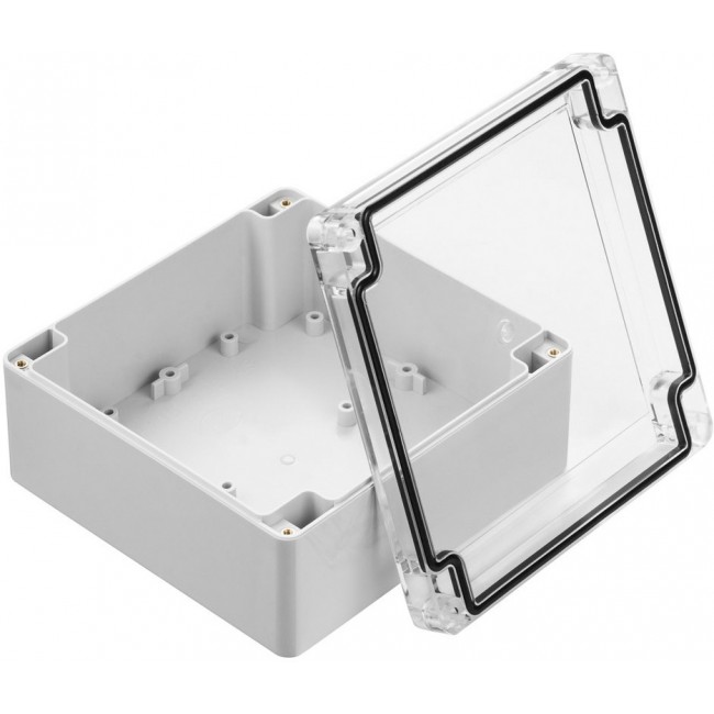 Grey ABS, Polycarbonate Enclosure, IP67, IK07, 134.75 x 134.75 x 60.1mm