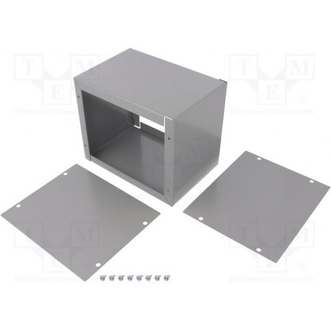 1415C, Enclosures, Boxes, & Cases ASA 61 Grey, Utility 6x5x4" Steel