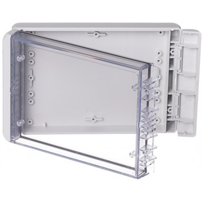 96024245 B 181304 PC-V0-G-7035, Bocube Series Light Grey Polycarbonate V0 Enclosure, IP66, IP68, IK07, Transparent Lid, 191 x 125 x 40mm