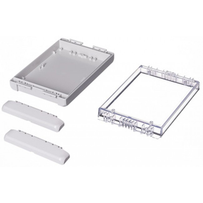 96024245 B 181304 PC-V0-G-7035, Bocube Series Light Grey Polycarbonate V0 Enclosure, IP66, IP68, IK07, Transparent Lid, 191 x 125 x 40mm