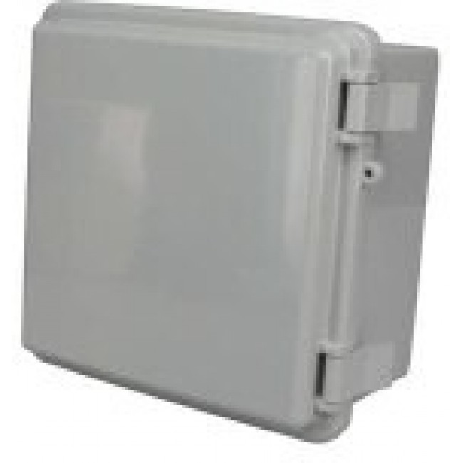 NBB-15240, Light Gray Plastic Bracket Mount Non Metallic Enclosure - External 5.91 x 5.91 x 3.57 Inches - Internal 5.04 x 5.04 x 3.27 Inches