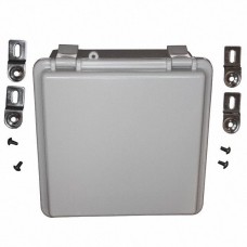 NBB-15240, Light Gray Plastic Bracket Mount Non Metallic Enclosure - External 5.91 x 5.91 x 3.57 Inches - Internal 5.04 x 5.04 x 3.27 Inches