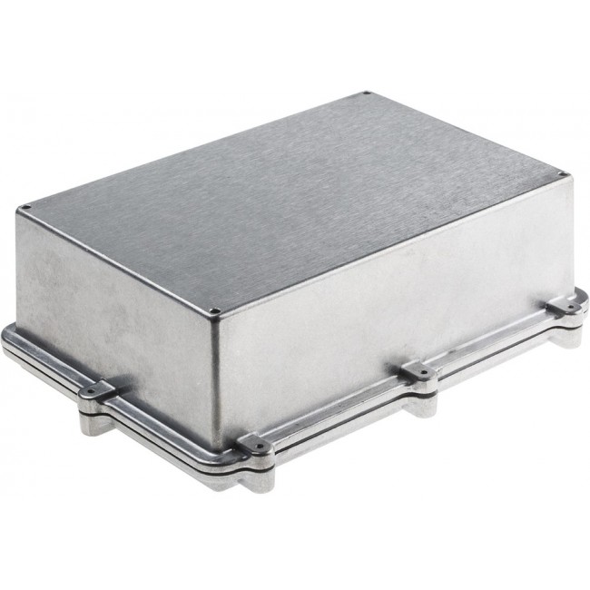 Silver Aluminium Enclosure, IP67, Silver Lid, 262 x 182 x 90mm