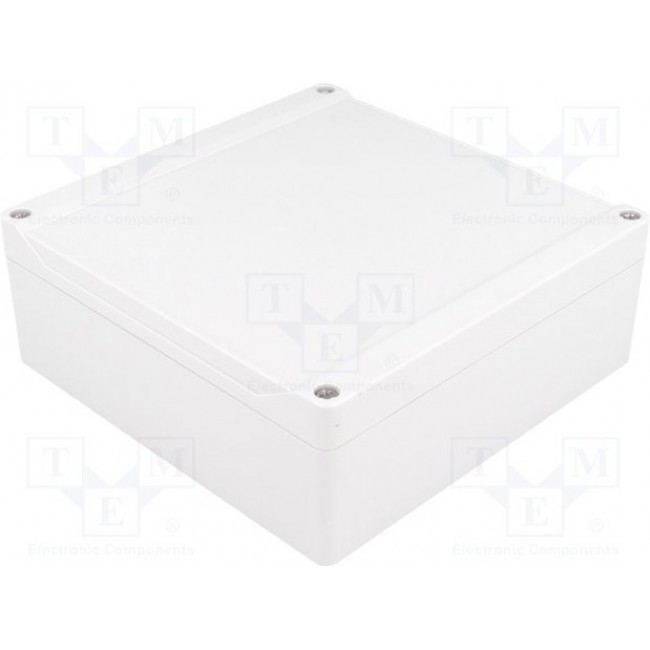 1555RGY, 1555 Series ABS Enclosure, IP66, 6.30 x 6.30 x 2.40in