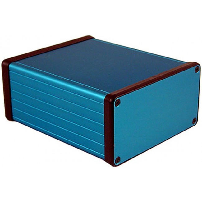 1455N1201BU, 1455 Series Blue Aluminium Enclosure, IP54, Blue Lid, 120 x 103 x 53mm