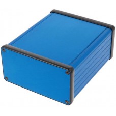 1455N1201BU, 1455 Series Blue Aluminium Enclosure, IP54, Blue Lid, 120 x 103 x 53mm