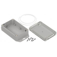 Light Grey Polycarbonate Enclosure, IP65, Transparent Lid, 121.4 x 81.6 x 45.2mm