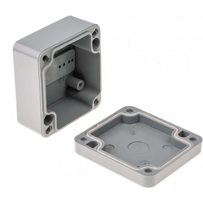 38101000 PK 101, Euromas Polymas Series Silver Polyamide Enclosure, IP65, Silver Lid, 58 x 64 x 34mm