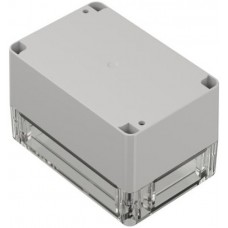 Light Grey ABS, Polycarbonate Enclosure, IP65, Transparent Lid, 120 x 80 x 75.2mm