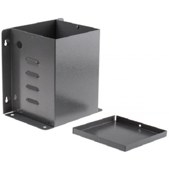 Grey Steel Enclosure, Flanged, Grey Lid, 157 x 157 x 221mm