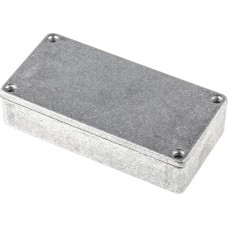 Silver Die Cast Aluminium Enclosure, IP54, Silver Lid, 101 x 50 x 24.5mm