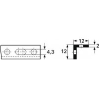 Rack profile, perforated, aluminum, (L) 1 m, natural, 10068604