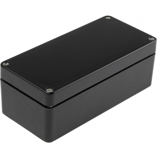 Black PET Enclosure, IP66, Black Lid, 160 x 75 x 55mm