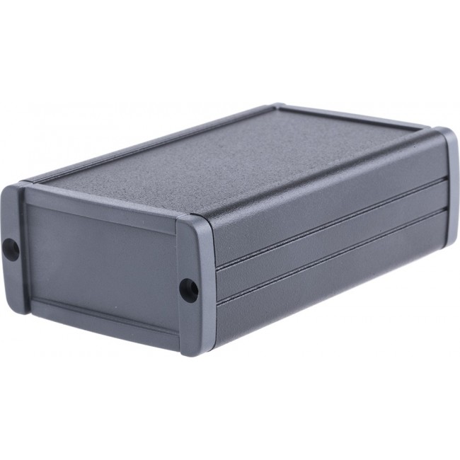 TEKAL 12.29, Tekal Series Black Aluminium Enclosure, Grey Lid, 100 x 59.9 x 30.9mm