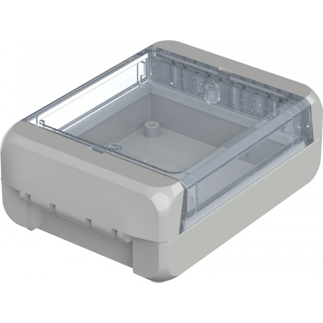 96022145 B 100804 PC-V0-G-7035, Bocube Series Polycarbonate General Purpose Enclosure, IP66, IP68, Flanged, 113 x 80 x 40mm