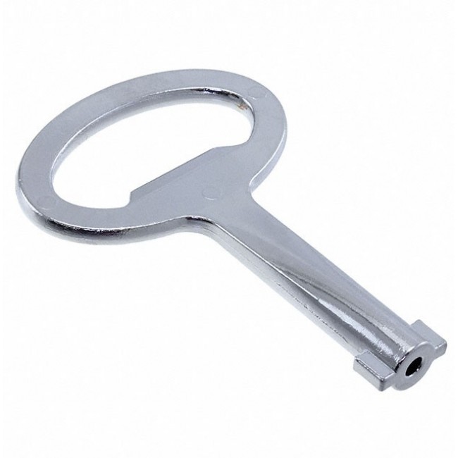 36813, KEY 3 MM DOUBLE BIT ZAMAK CHROME