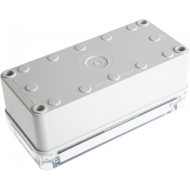 PC D 65 T ENCLOSURE, Piccolo Series Grey Polycarbonate Enclosure, IP66, IP67, Transparent Lid, 170 x 80 x 65mm