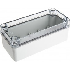 PC D 65 T ENCLOSURE, Piccolo Series Grey Polycarbonate Enclosure, IP66, IP67, Transparent Lid, 170 x 80 x 65mm