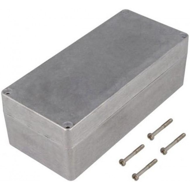 1590Z135, 1590 Series Natural Die Cast Aluminium Enclosure, IP66, IK08, Natural Lid, 175 x 80 x 60mm