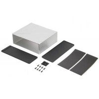 1457U1601, Box Aluminum Clear End Panel(s) 7.343" L x 6.299" W (186.51mm x 160.00mm) X 2.657" (67.49mm)