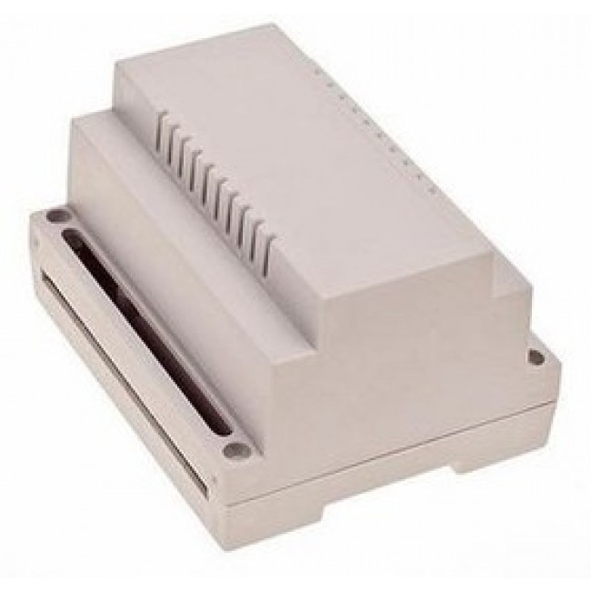 4U65110907310, DIN Rail Enclosure 107.15x89.4x65.75mm Grey ABS IP20