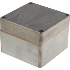 Silver Die Cast Aluminium Enclosure, IP66, Silver Lid, 122 x 120 x 91mm