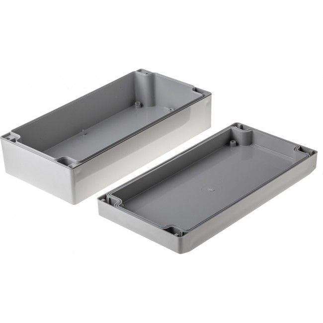 220.104.000, Technobox Series Grey ABS Enclosure, IP66, Grey Lid, 201 x 101 x 60mm