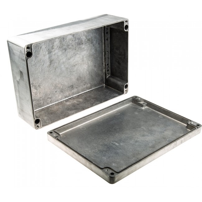 Silver Die Cast Aluminium Enclosure, IP66, Silver Lid, 330 x 230 x 110mm