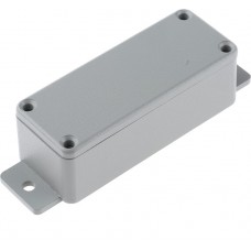 Grey Die Cast Aluminium Enclosure, IP66, Flanged, Grey Lid, 113.9 x 35.1 x 30mm