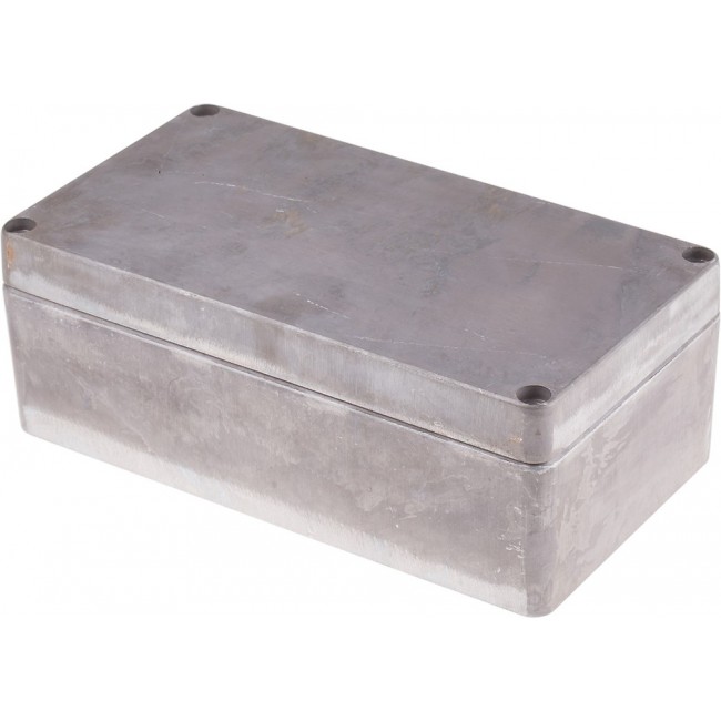 Silver Die Cast Aluminium Enclosure, IP66, Silver Lid, 220 x 120 x 81mm