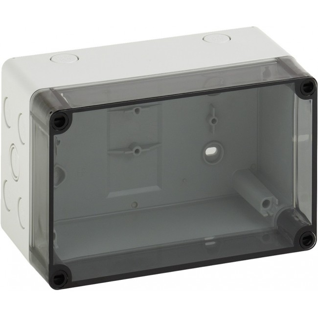 74401201, AK Compact Range Series Transparent Polystyrene Enclosure, IP65, Transparent Lid, 200 x 125 x 122mm