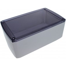 CSACTT004, 1102 Series Grey ABS Enclosure, IP54, Transparent Lid, 155 x 95 x 60mm