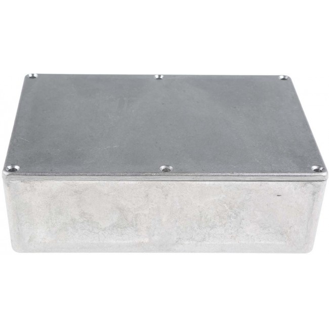 Silver Die Cast Aluminium Enclosure, Silver Lid, 171.9 x 120.9 x 55mm