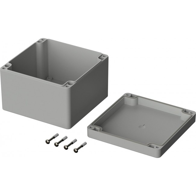 ABS enclosure, (L x W x H) 122 x 120 x 85 mm, light gray (RAL 7035), IP65, 03227000