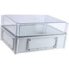 EKPE 180 T ENCLOSURE, EK Series Grey Polycarbonate Enclosure, IP66, IP67, Flanged, Transparent Lid, 380 x 280 x 180mm