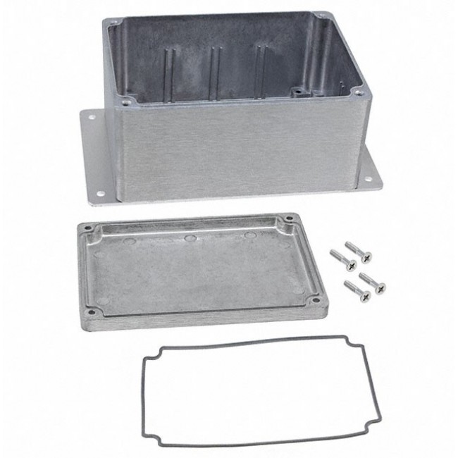 AN-2805-A, Electrical Enclosures Aluminum Enclosure with Mounting Flanges (5.8 X 4.3 X 3 In)