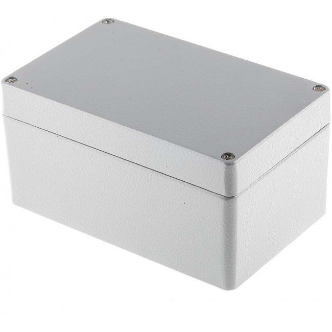 Grey Die Cast Aluminium Enclosure, IP66, Grey Lid, 160 x 100 x 81mm