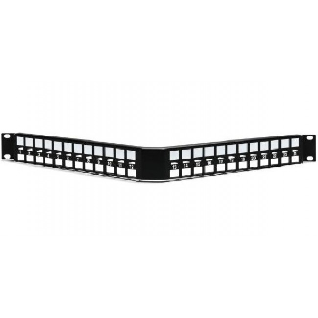 PP48MOD1AU, MODULAR PATCH PANEL, ANGLED, 48