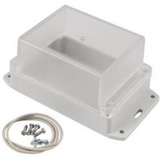 RP1140BFC, Flanged Enclosure with Clear Lid RP 85x125x70mm Off-White Polycarbonate IP65