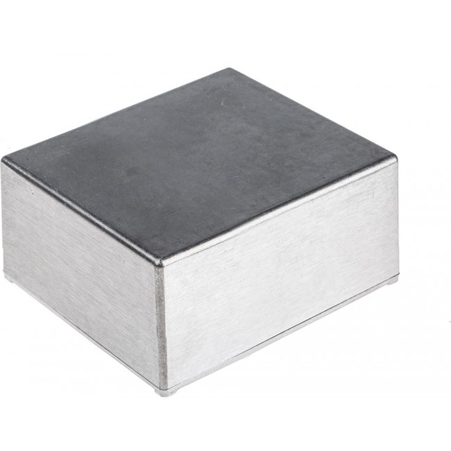 Silver Die Cast Aluminium Enclosure, IP54, Silver Lid, 109.4 x 82 x 44.3mm