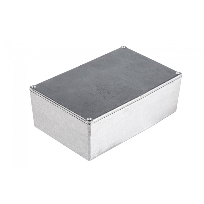 Silver Die Cast Aluminium Enclosure, IP54, Silver Lid, 109.4 x 82 x 44.3mm